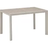 Hespéride Tuintafel voor 4 personen van aluminium met houtlook ÉVASION