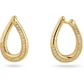 Glow 207.0287.00 Premium Hoops Dames Oorringen Twist Ovaal Zirkonia 14 Karaat Goud