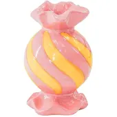 House Vitamin Candle holder- toffee candy-pink/ yellow- 8,5x8,5x13 cm