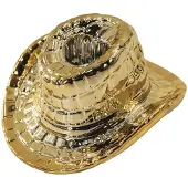 House Vitamin Candle holder cowboy hat- gold 13,5x11x7 cm