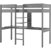 Vipack Pino mezzanine bed zonder zetelbed 90 x 200 cm grijs