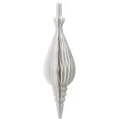 Décoris Ornament papier d22h80 cm wit kerst