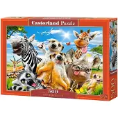 Castorland African Selfie – Puzzel – 500 stukjes – Satijnen afwerking – Perfecte pasvorm – Europese kwaliteit