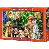 Castorland puzzel 500 stukjes: puppy's, wasgoed en vogels