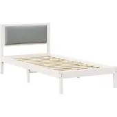 vidaXL Bedframe Lichtgrijs 90 x 200 cm Massief grenenhout