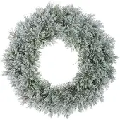 Everlands Cashmere krans d63h20cm groen/wit