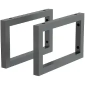 Guido Gusto Ophangbeugel 48x15x2 cm gun metal set van 2 stuks