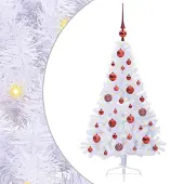 vidaXL Kunstkerstboom met 150 LED Wit 120 cm PVC en Staal