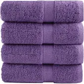 vidaXL Gastendoekjes SOLUND 4 st 600 g/m² 30x50 cm paars