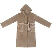 vidaXL Badjas Hoodie Camel XXL Flanel