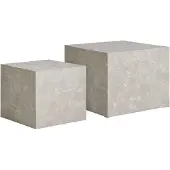 Ebuy24 Prague salontafel Set van 2 marmer decor.