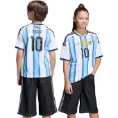 Adidas Functioneel shirt 'Argentina 26 Home Messi Kids' hemelsblauw / goud / zwart / wit
