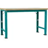 Manuflex werkbank Profi speciaal, tafelblad kunststof, 1500 x 700 mm, waterblauw