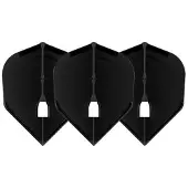 L-Style Champagne Flight L3 Shape Solid Black - Dart Flights