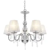 Lux.pro [] Kroonluchter 5 - armig - Isabelle - chroom, wit