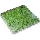 Gre Lot de 9 dalles de protection de sol pour piscine 50 x 50 cm imitation gazon épaisseur 8 mm pour piscine et spa - Gré