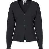 Pieces Gebreid vest 'PCGunhild' zwart