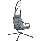 vidaXL Hangende ei-stoel Antraciet 94 x 107 x 196,5 cm Staal