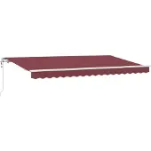 vidaXL Uitschuifbare luifel Bordeauxrood 350 x 200 cm Stof