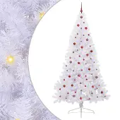 vidaXL Kunstkerstboom met 300 LED Wit 240 cm PVC en Staal