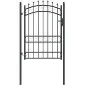 vidaXL Hekpoort met spijkers EMMEN 170 x 100 cm Grijs Vergrendelbaar