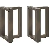 vidaXL Salontafelpoten 2 st T-vormig 38x25x(42-43) cm staal naturel