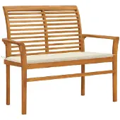 vidaXL Ligbed 2-persoons met kussens poly rattan beige
