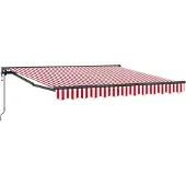 vidaXL Markiezkader, rood en wit, 300 x 250 cm