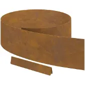 vidaXL Grasmaaiersiering, 450 x 20 cm, weerbestendig staal, roestkleur