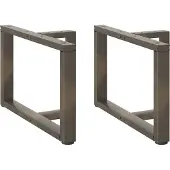vidaXL Salontafelpoten 2 st T-vormig 70x25x(42-43) cm staal naturel