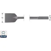 Rotec SDS-MAX Asfaltbeitel 90x400mm - 2151070