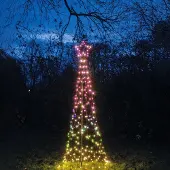 Anna's Collection Led kerstboom voor buiten 2 meter | incl. frame Ø 70 cm | Multicolor | 236 lampjes