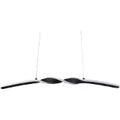 Reality Hanglamp Ginko, zwart, Woon-/ Eetkamer, metaal, Modern