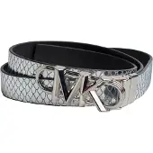 Michael Kors Dünner, wendbarer Damengürtel aus Metallic-Leder 558992