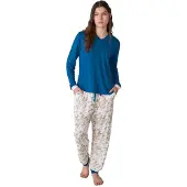 J&j Brothers JJBFP0400 Katoenen pyjama voor dames met lange mouwen