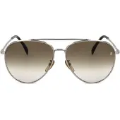 David Beckham 1102FS heren zonnebril, pilotenmodel, metalen frame