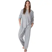 J&j Brothers JJBFP1901 Dameshemdpyjama met lange mouwen
