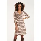 Smashed Lemon 24510 blad bedrukte korte jurk |