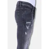 Local Fanatic Jeans met scheuren slim fit 1099