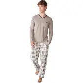 J&j Brothers JJB18 Katoenen pyjama met lange mouwen voor heren