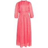 Smashed Lemon 25050 elegante maxi chiffon jurk met schelpprint |