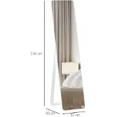 4Goodz Staande passpiegel hout 37x43x156 cm wand of vrijstaand -