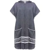 Lalay Sauna Poncho Met Rits Black Sultan