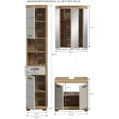 Furnilux Scout badkamercombinatie kasjmier mat mdf tz evoke oak nb