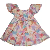 Gap Gebloemde jurk met korte mouwen 661758 voor babymeisjes