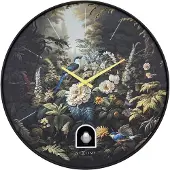 Nextime Wandklok 30cm - Koekoek - Zwart - ABS - 'Vanity Cuckoo'