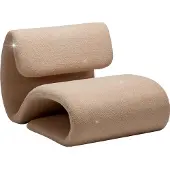 Ebuy24 Dubna Dan-Form fauteuil bouclé offwhite.