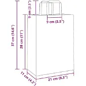 vidaXL Papieren zakken 250 st met hengsels 21x11x28 cm wit