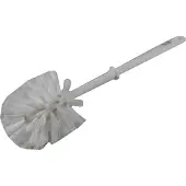 EDM Wc-borstel - kunststof en nylon - met ophangoog - wit - 9x38 cm