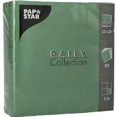 Papstar lunch servetten 32x32 cm, 3-laags, donkergroen